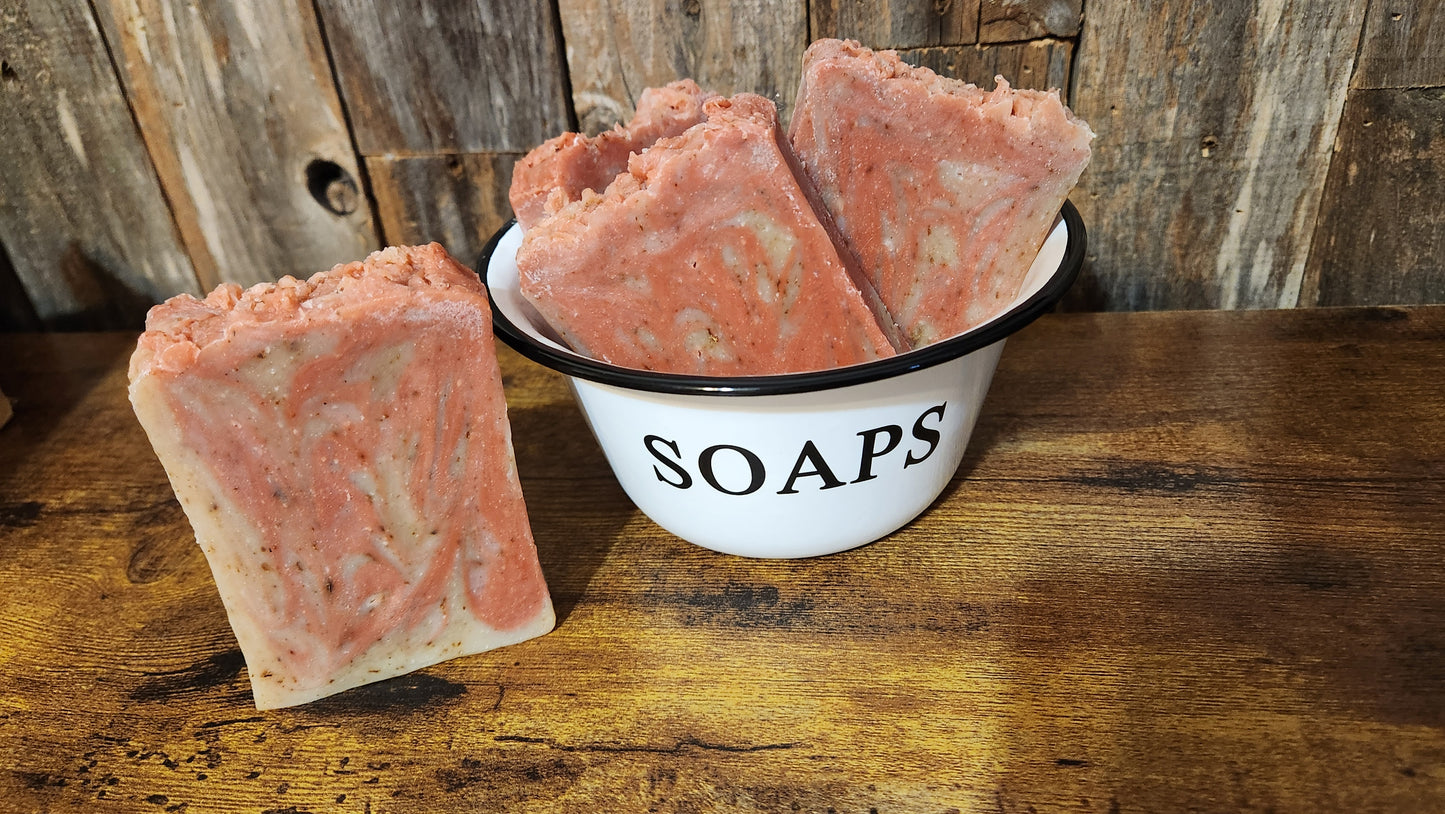 ROSE GARDEN Bar Soap - with 5 Oils & 3 Butters