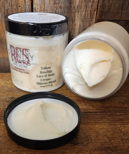 Tallow Rosehip Face & Body Cream - Thieves Blend