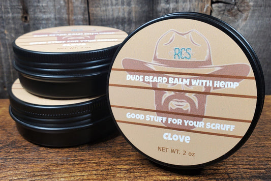 Clove Hemp Dude Beard Balm - Good Stuff for your Scruff - Rustic Country Soaps & More